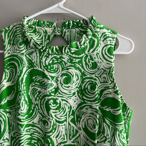 Lilly Pulitzer Green and White Darling Shift Dress Sz 6 - Picture 4 of 11